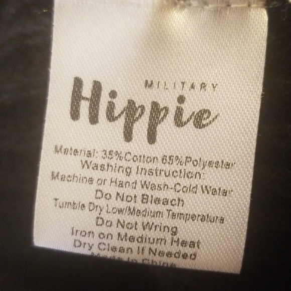 .Military Hippie, bohemian Lace up look sweatshirt - Picture 3 of 4